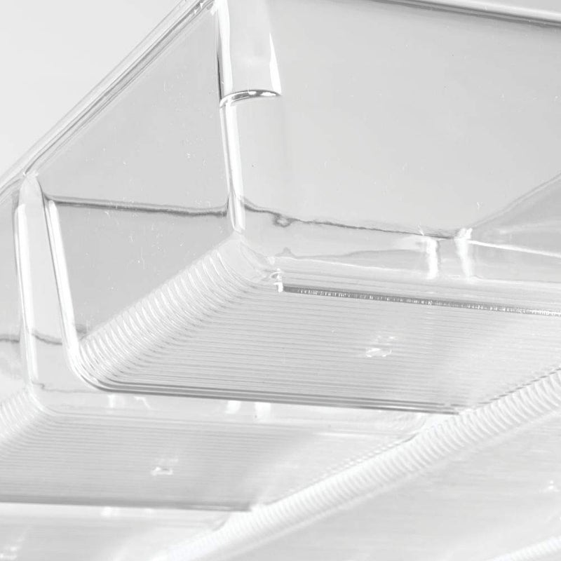 InterDesign iDesign Linus Plastic Divided Drawer Organizer, Storage Container for Vanity, Bathroom, Kitchen Drawers, 13" x 13.5" x 2.25" - Clear - Image 5